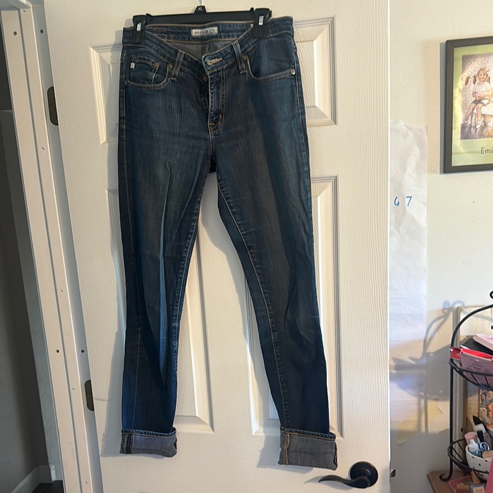Big Star Blue Ankle Cropped Jeans with Classic Indigo
